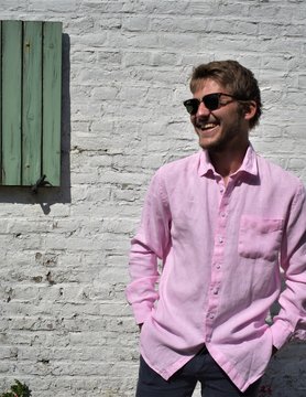 Le grenier du lin Overhemd met lange mouwen Roze