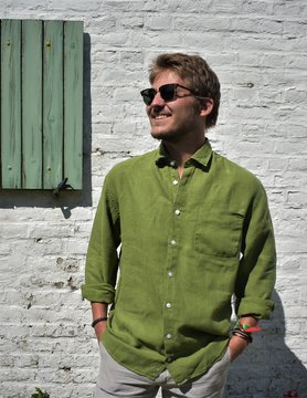 Le grenier du lin Long-sleeved lime tree shirt