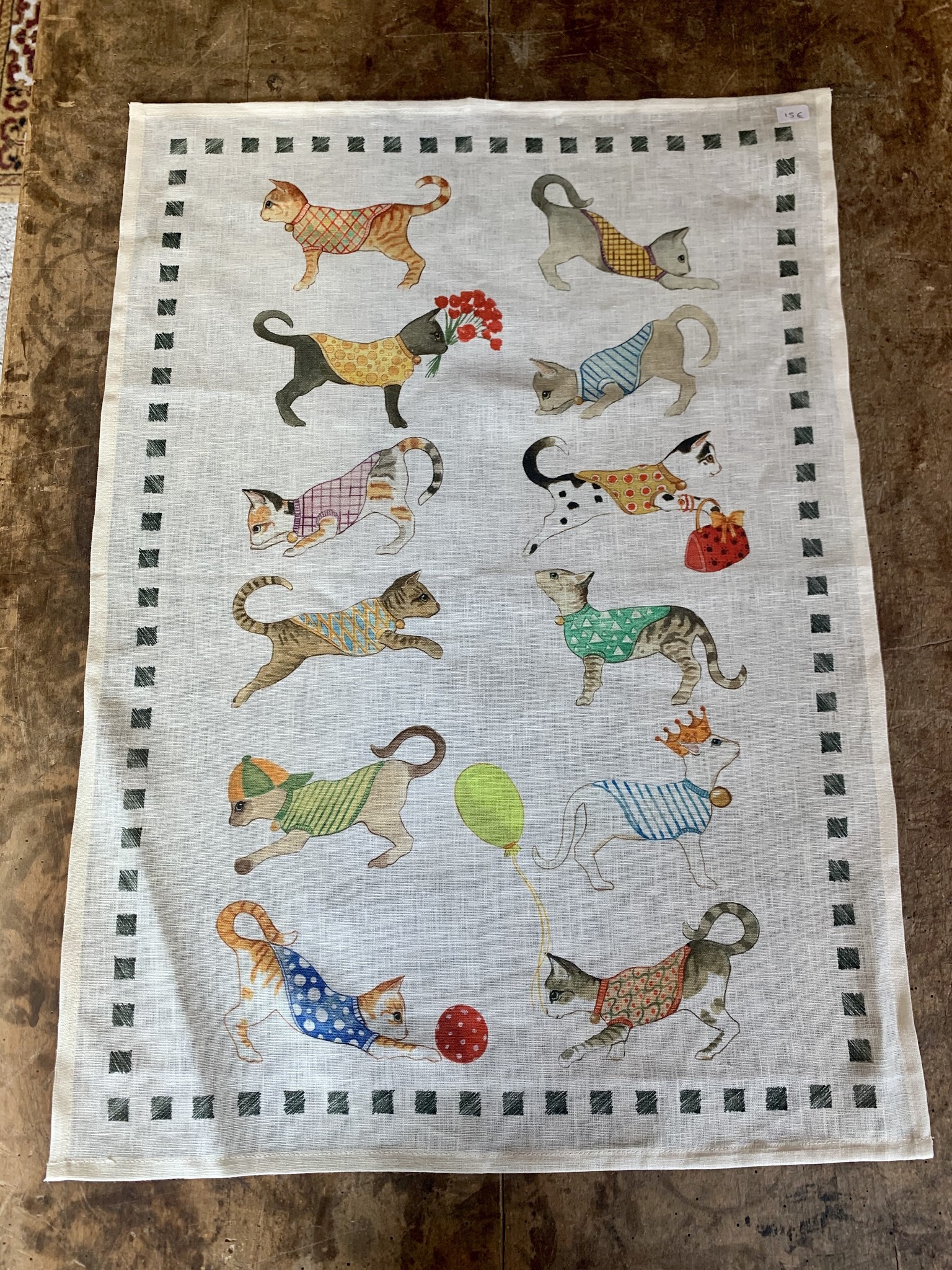 Kittens" tea towel