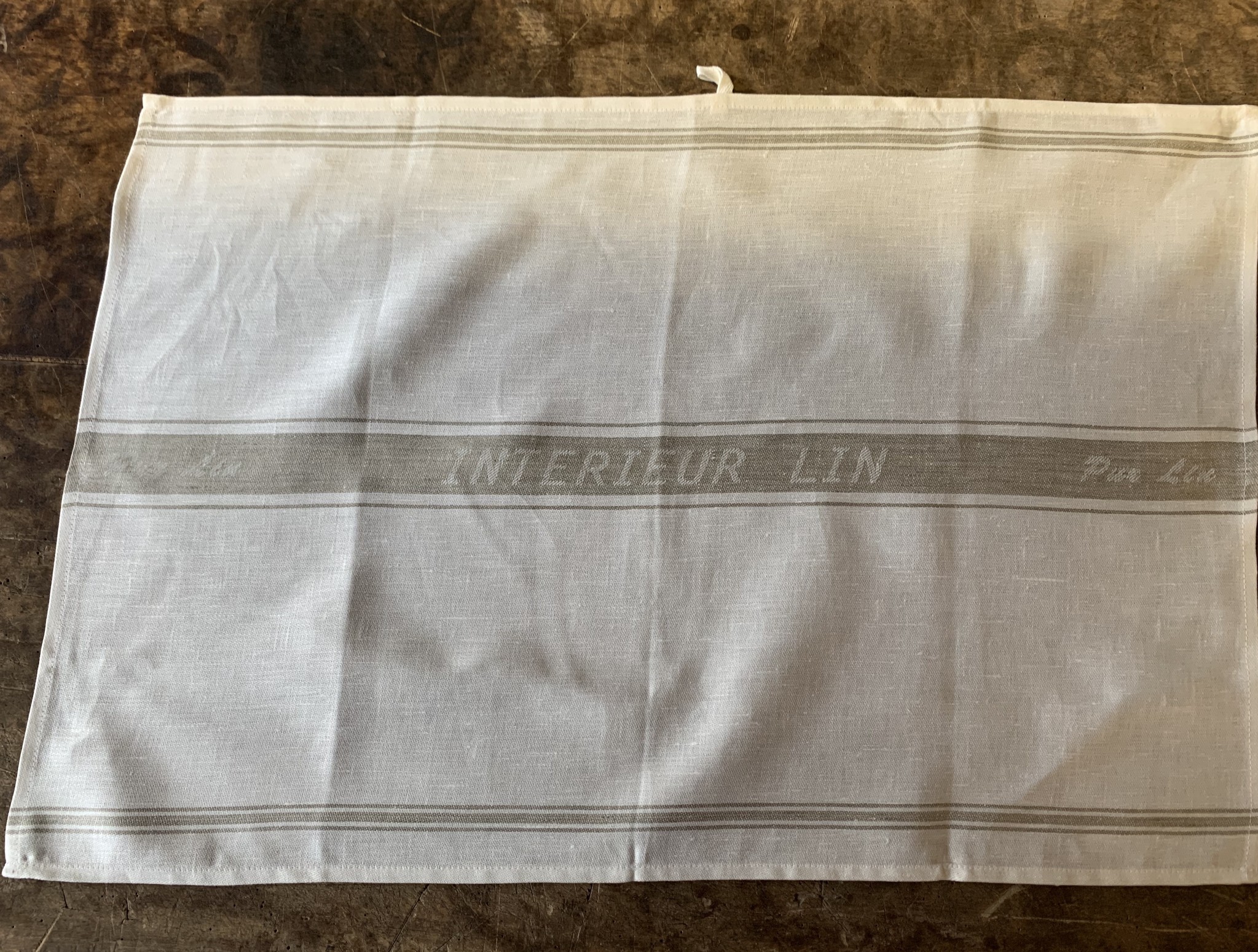 White tea towel "intérieur lin"