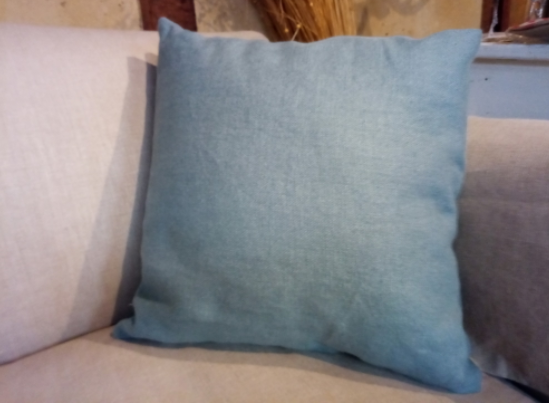 coussin " bleu océan "