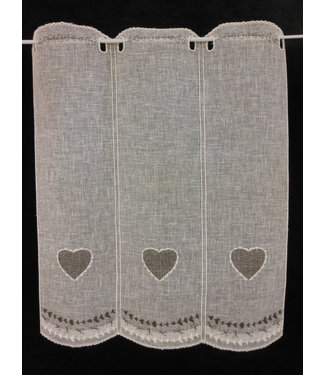 Half-curtain "HEART OF CHOCOLATE" in 90cm height