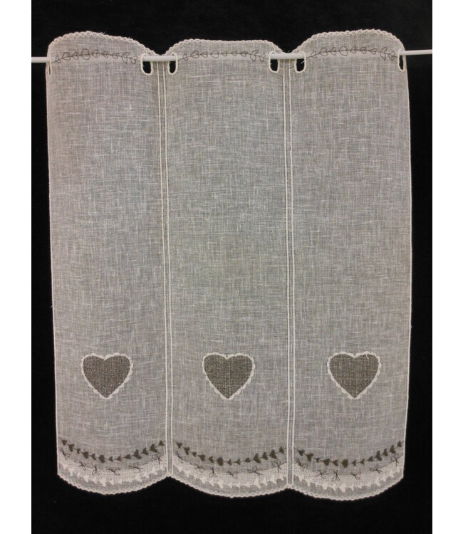 Half-curtain "HEART OF CHOCOLATE" in 90cm height