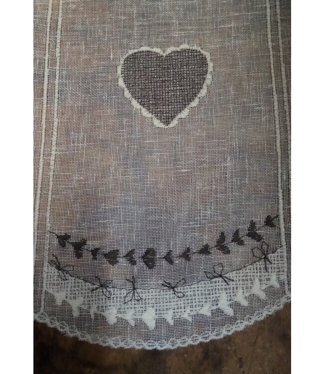 Half-curtain "HEART OF CHOCOLATE" in 90cm height