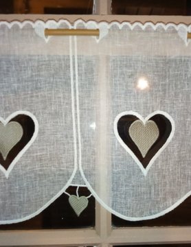 curtain "heart" 30cm