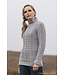 aran craft "THE HEARTS  / C4767" Ierse trui met opstaande kraag