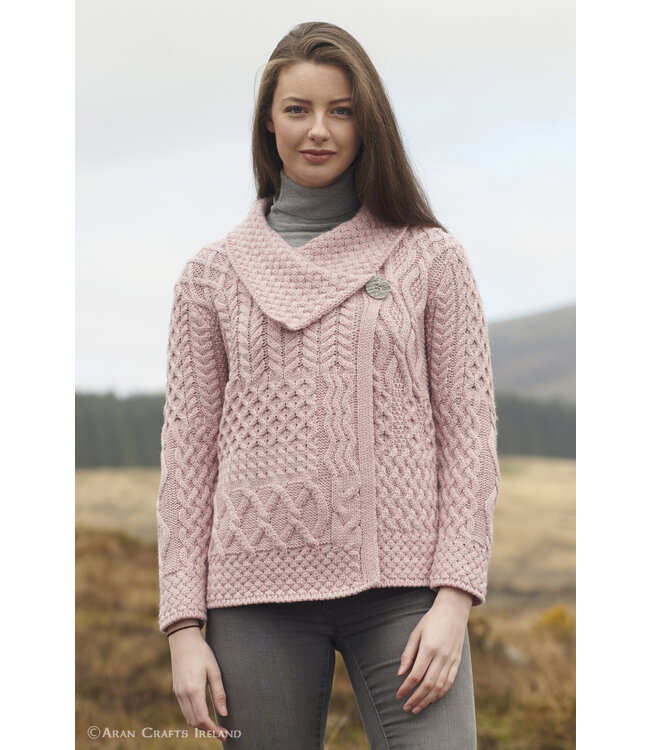 aran craft "GREYSTONE / X4682" Irish cardigan