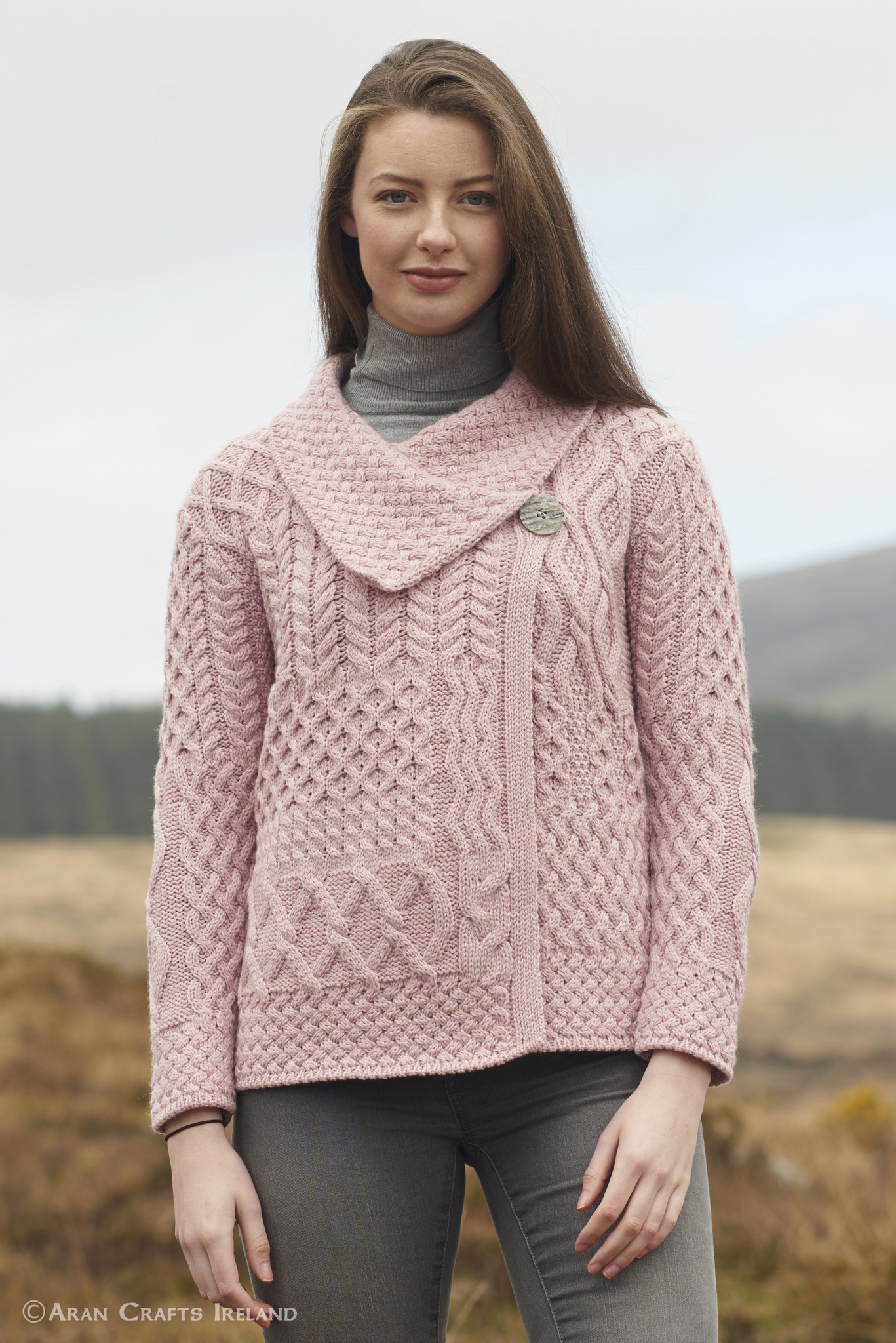 aran craft Cardigan  greystone X4682