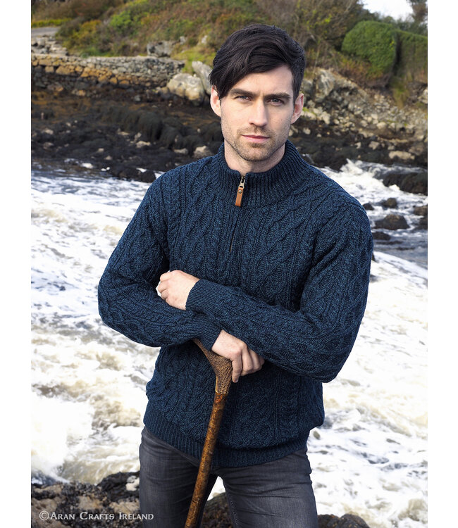 aran craft "DONEGAL / X4295" Irish trucker jumper