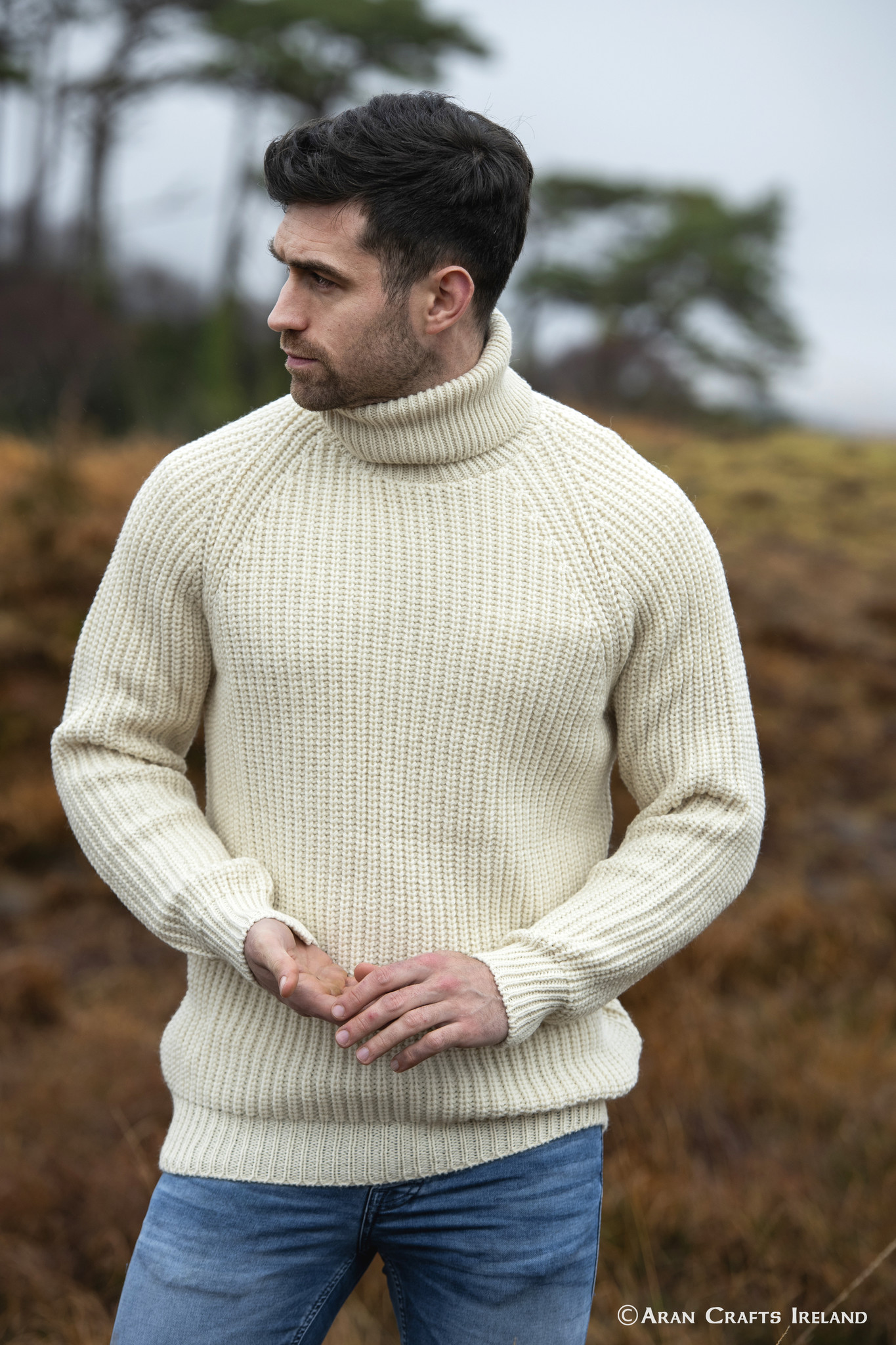 aran craft Turtleneck jumper the submariner R761