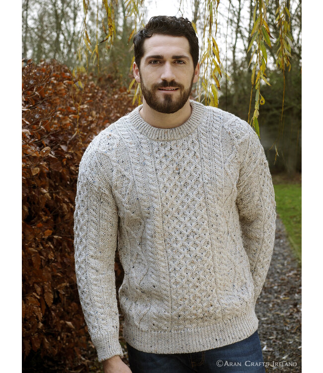 aran craft "INIS MOR / C1347"Round neck Irish jumper
