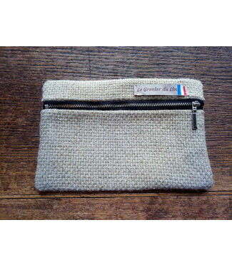 Le grenier du lin Trousse plate " naturel "