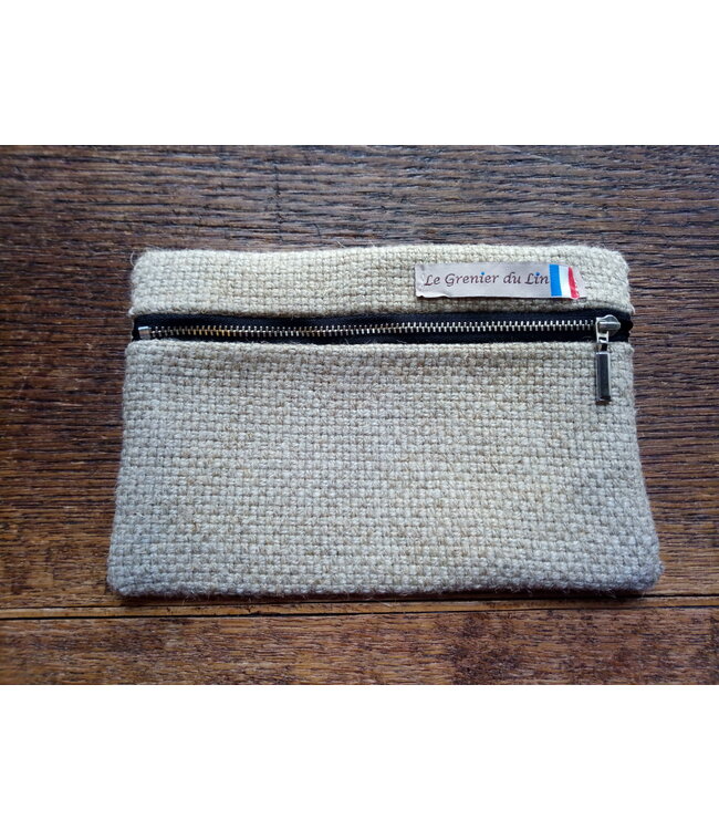 Le grenier du lin Trousse plate " naturel "