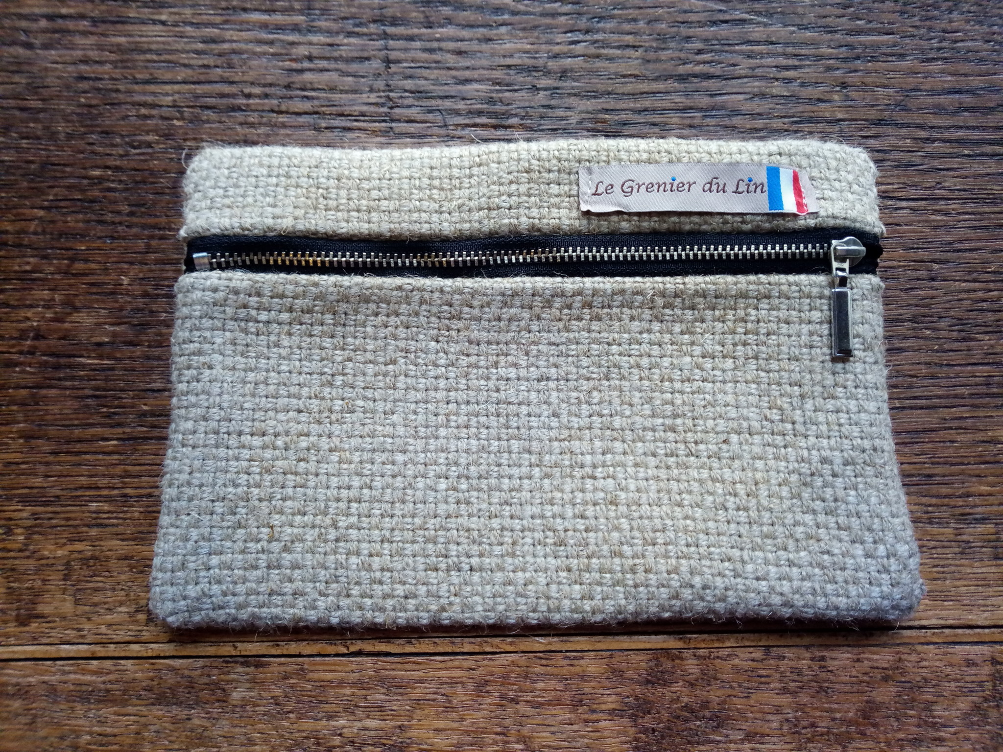 Le grenier du lin Trousse plate " naturel "