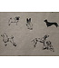 Linen fabric dogs