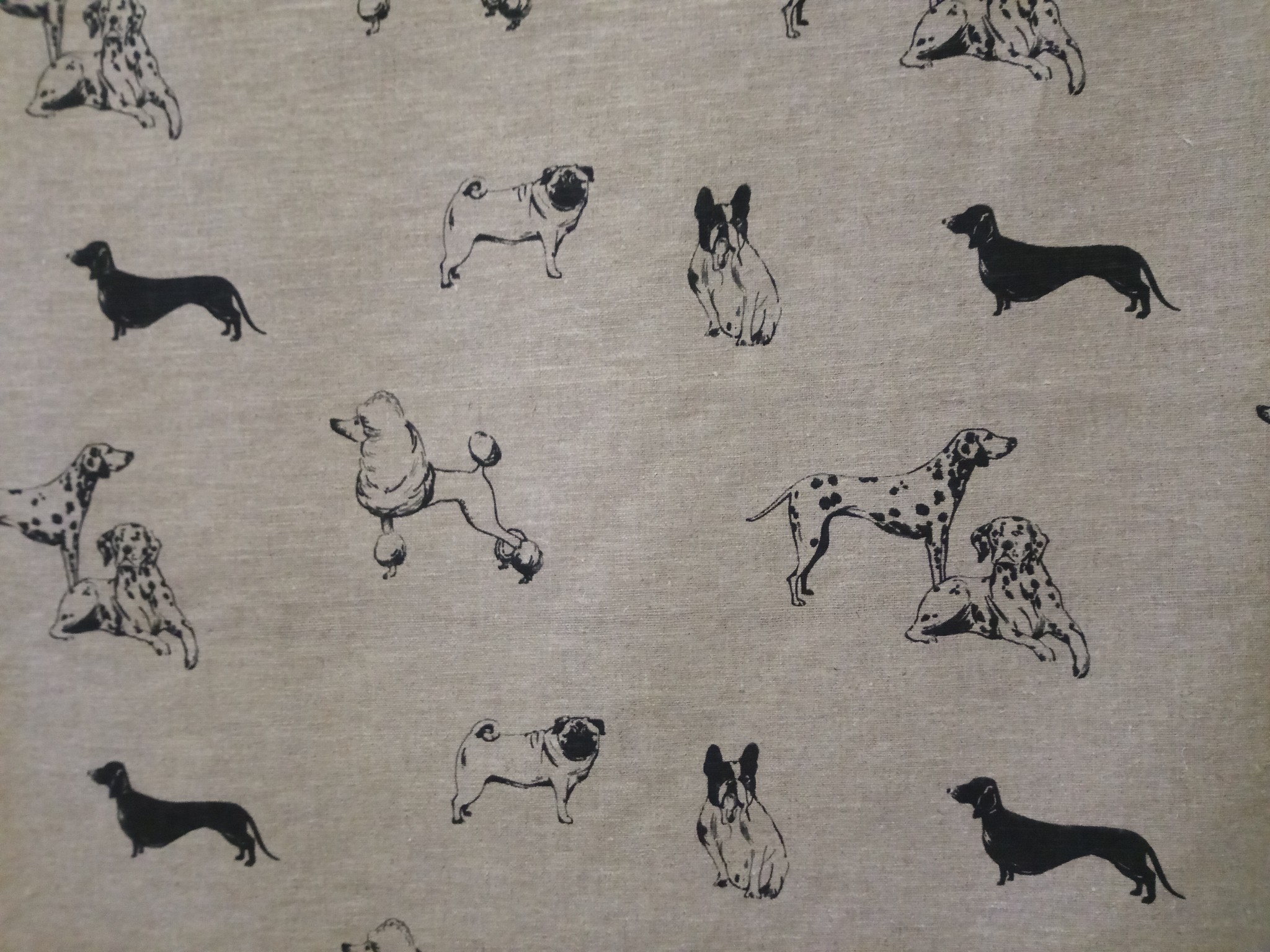 Linen fabric dogs