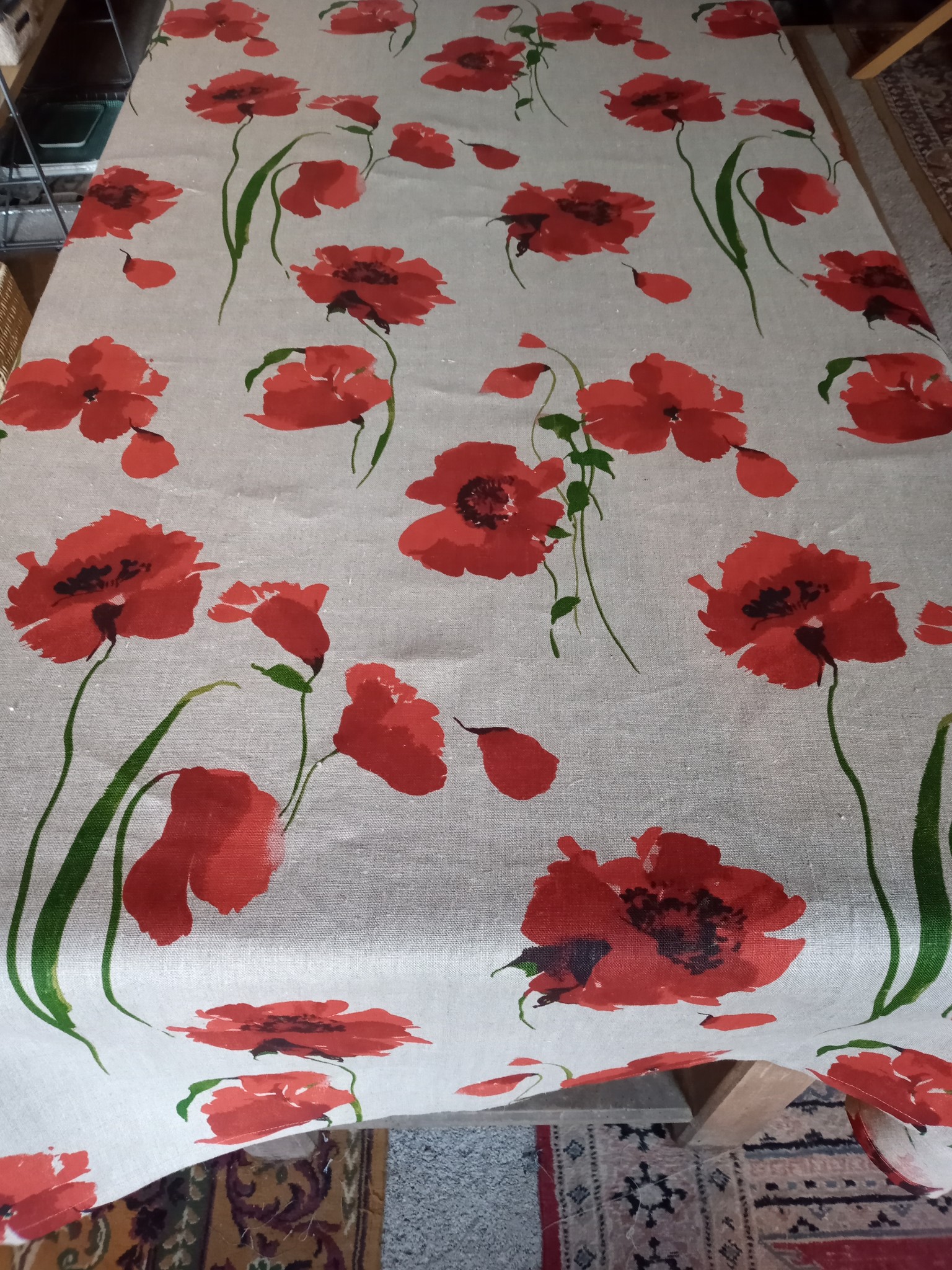 Le grenier du lin Poppy tablecloth