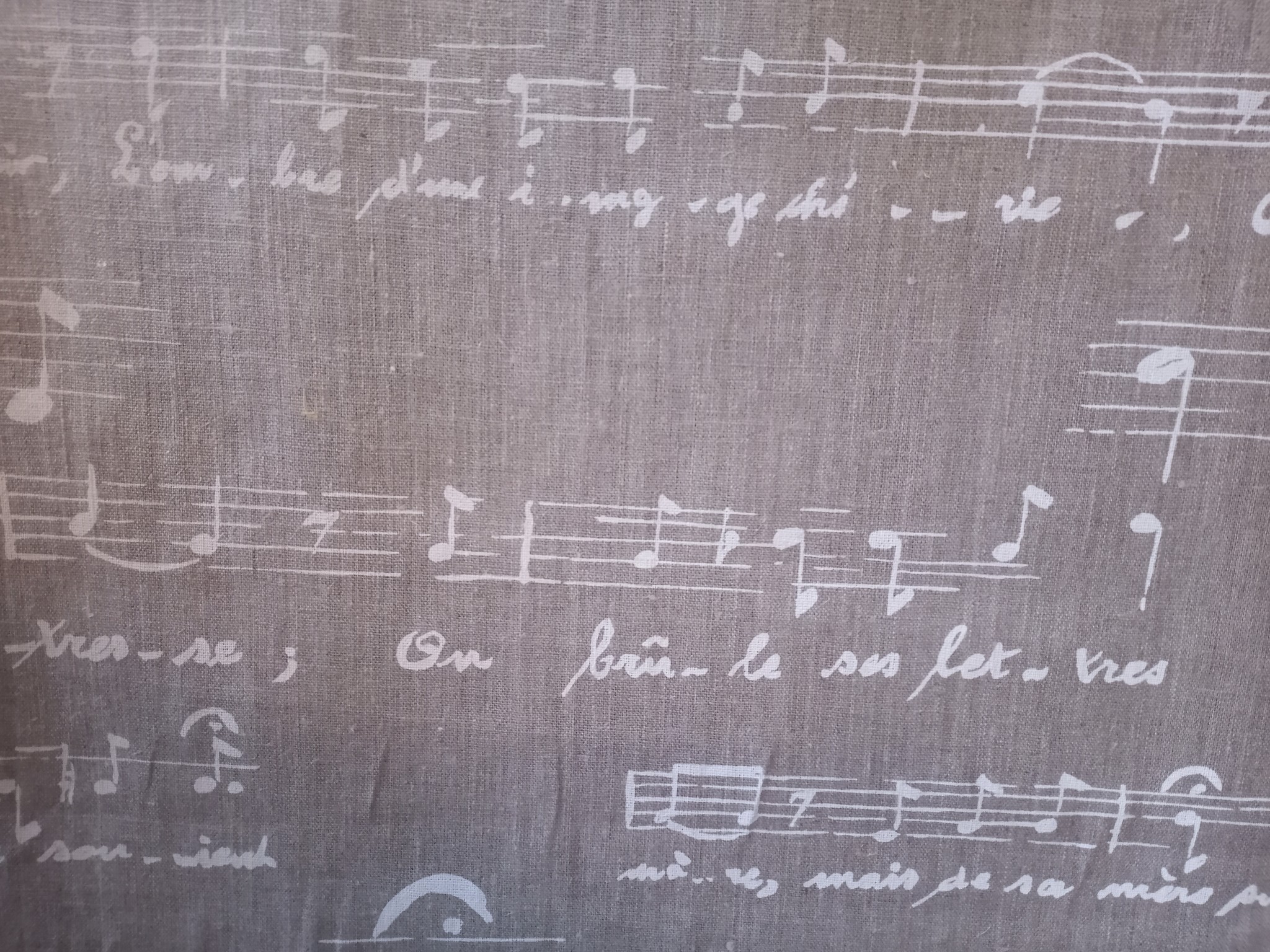 "Music score" fabric