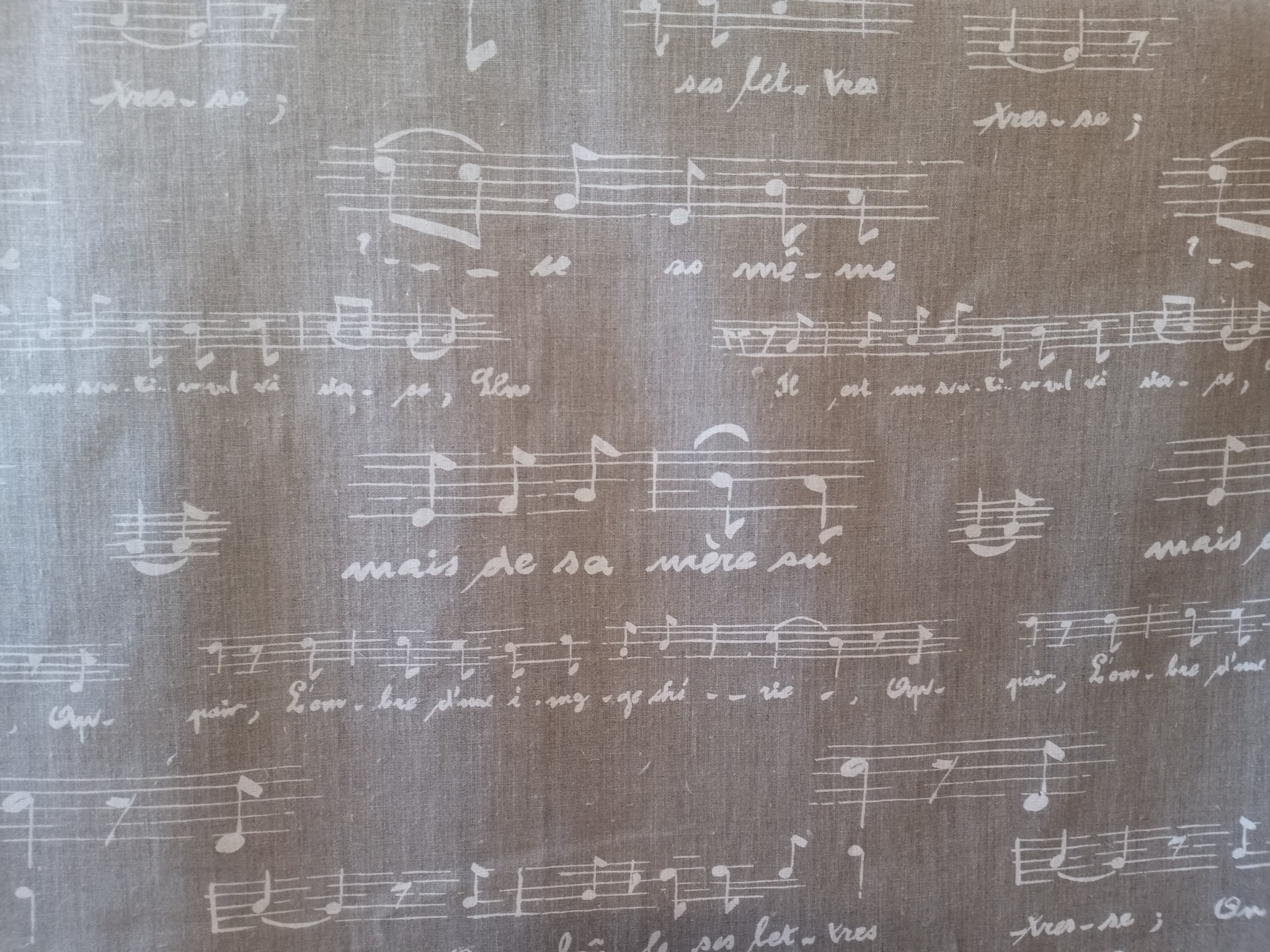 "Music score" fabric