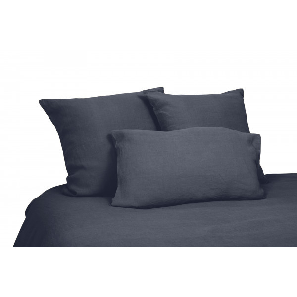 haomy drap plat en lin bleu denim