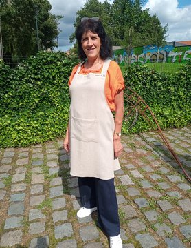 Le grenier du lin Japanese apron in natural linen