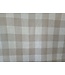 Tissu a carreaux naturel et blanc cassé