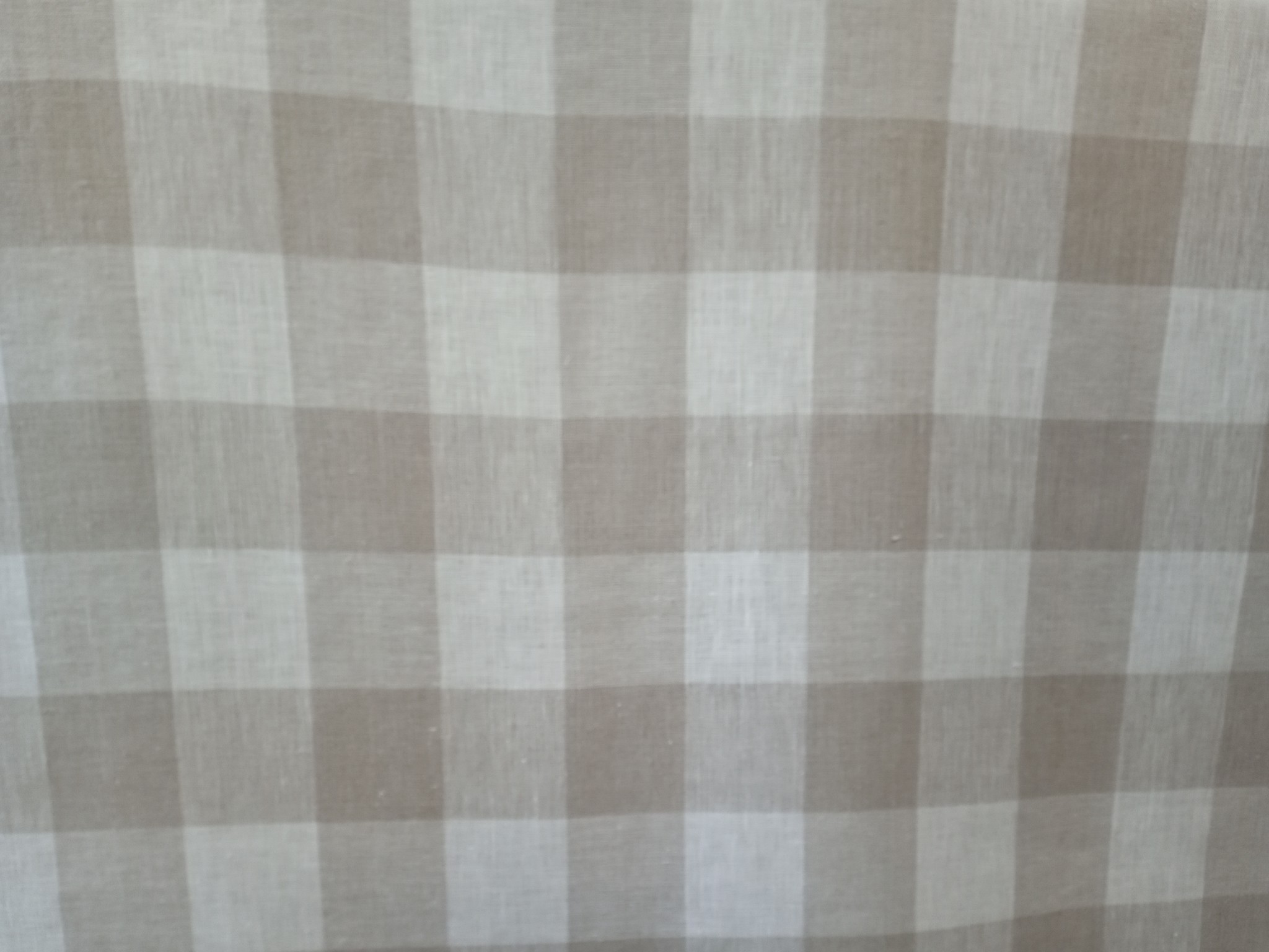 Natural and off-white check fabric