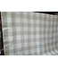 Tissu a carreaux naturel et blanc cassé