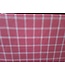 Tissu lin grands carreaux rouge