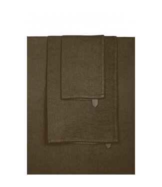 haomy serviette de bain en lin tabac