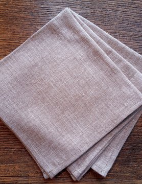 Le grenier du lin taupe linen napkin