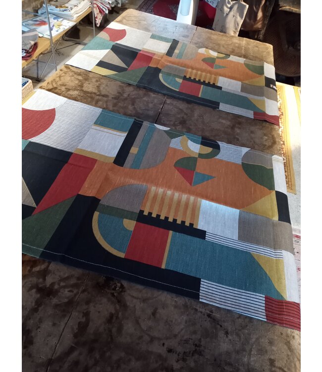 Le grenier du lin chemin de table en lin " delaunay"