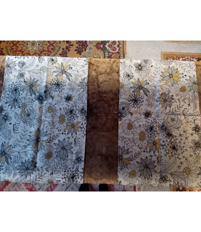 Le grenier du lin "daisy gold" linen table runner