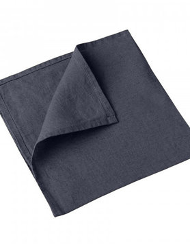 Le grenier du lin denim blue linen napkin