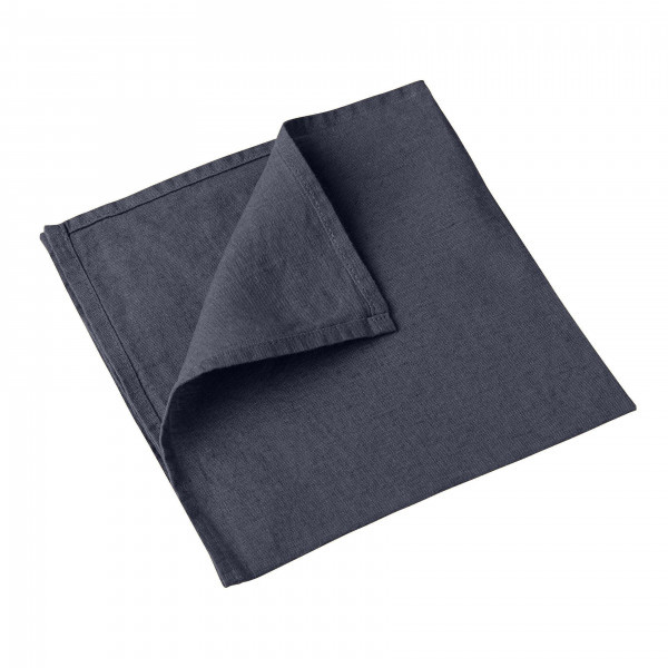 Le grenier du lin denim blue linen napkin