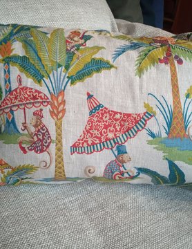 Le grenier du lin coloured monkey cushion