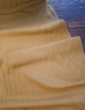 Linen fabric washed mustard large width