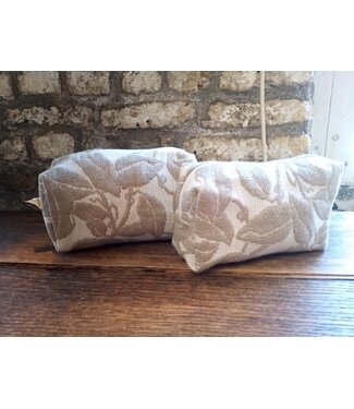 Le grenier du lin trousse en lin feuillage beige/lin
