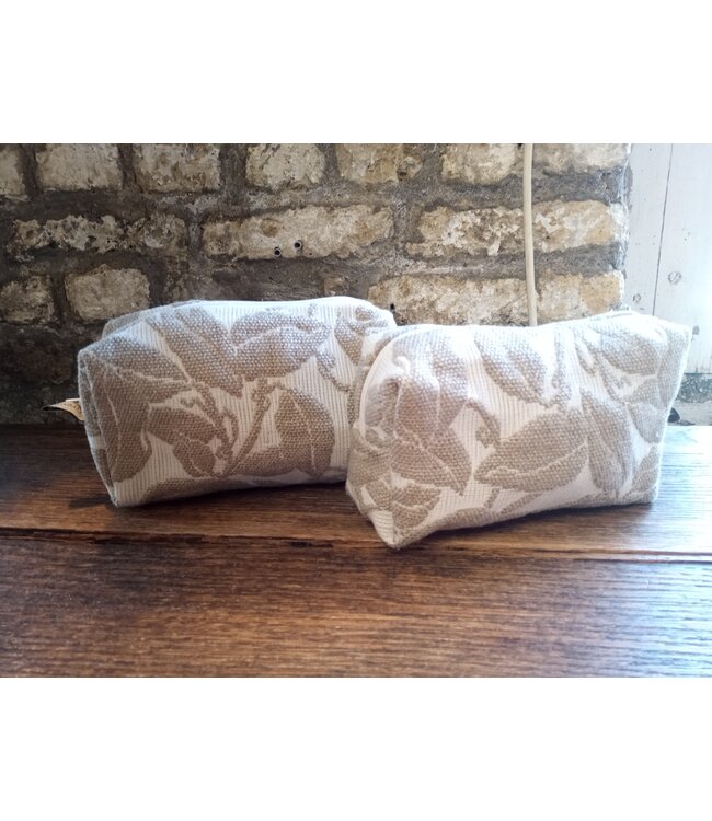 Le grenier du lin trousse en lin feuillage beige/lin