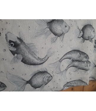 Tissu en lin carpe diem