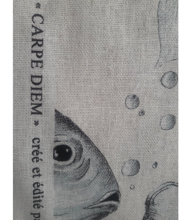 Linen fabric carpe diem