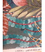 Tissu en lin "ramage coloré"