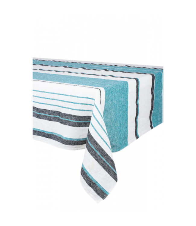 Le grenier du lin Victorio striped linen tablecloth