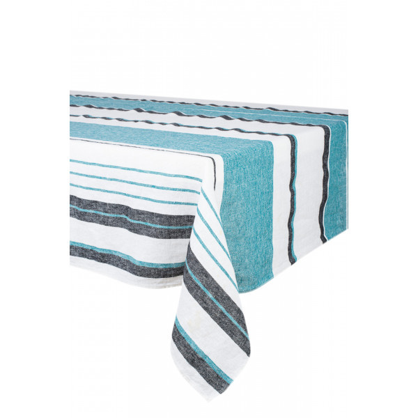 Le grenier du lin Victorio striped linen tablecloth