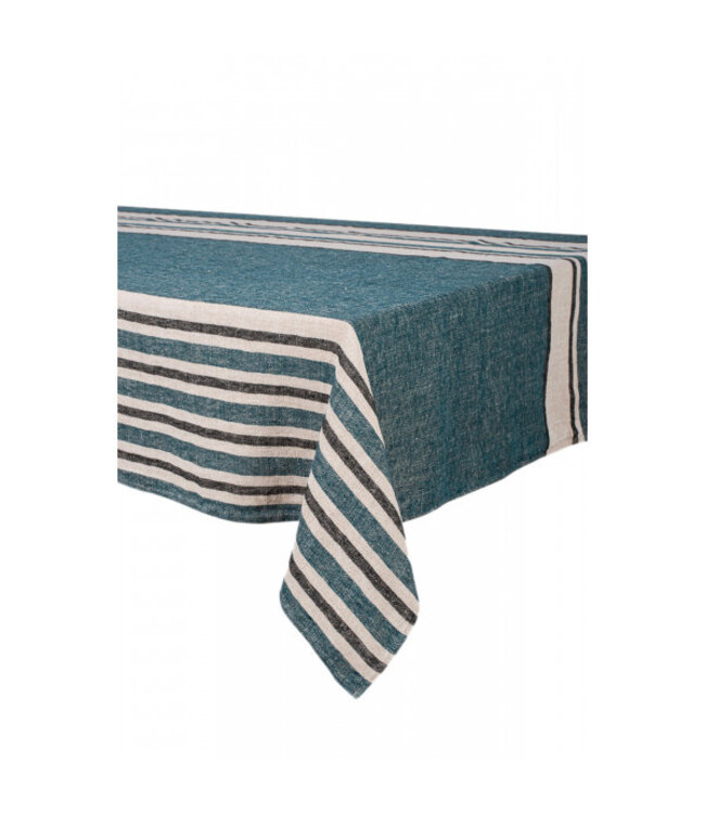 Le grenier du lin Tablecloth in striped linen augusto
