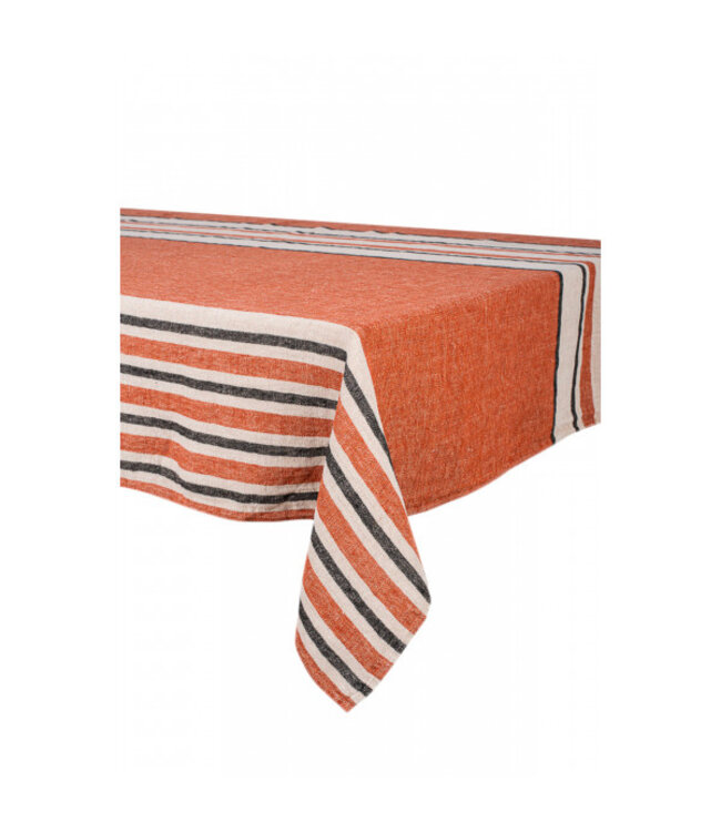 Le grenier du lin Tablecloth in striped linen augusto