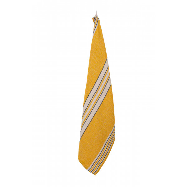 haomy Striped linen tea towel augusto