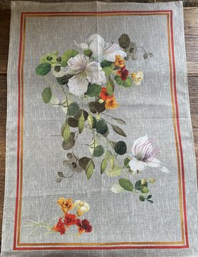 biscondola arancio" linen tea towel