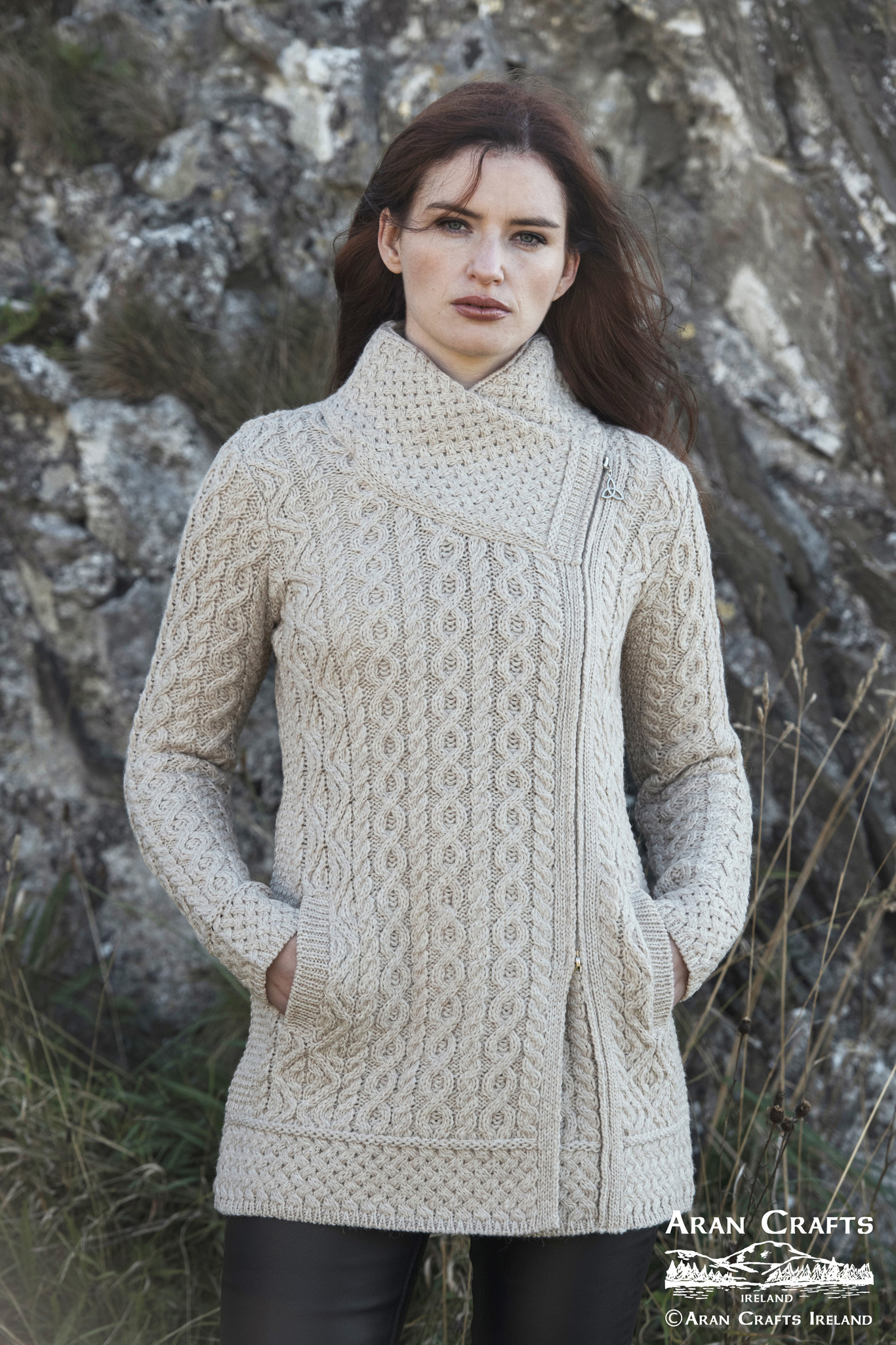 aran craft Athenry Iers lang vest X5138