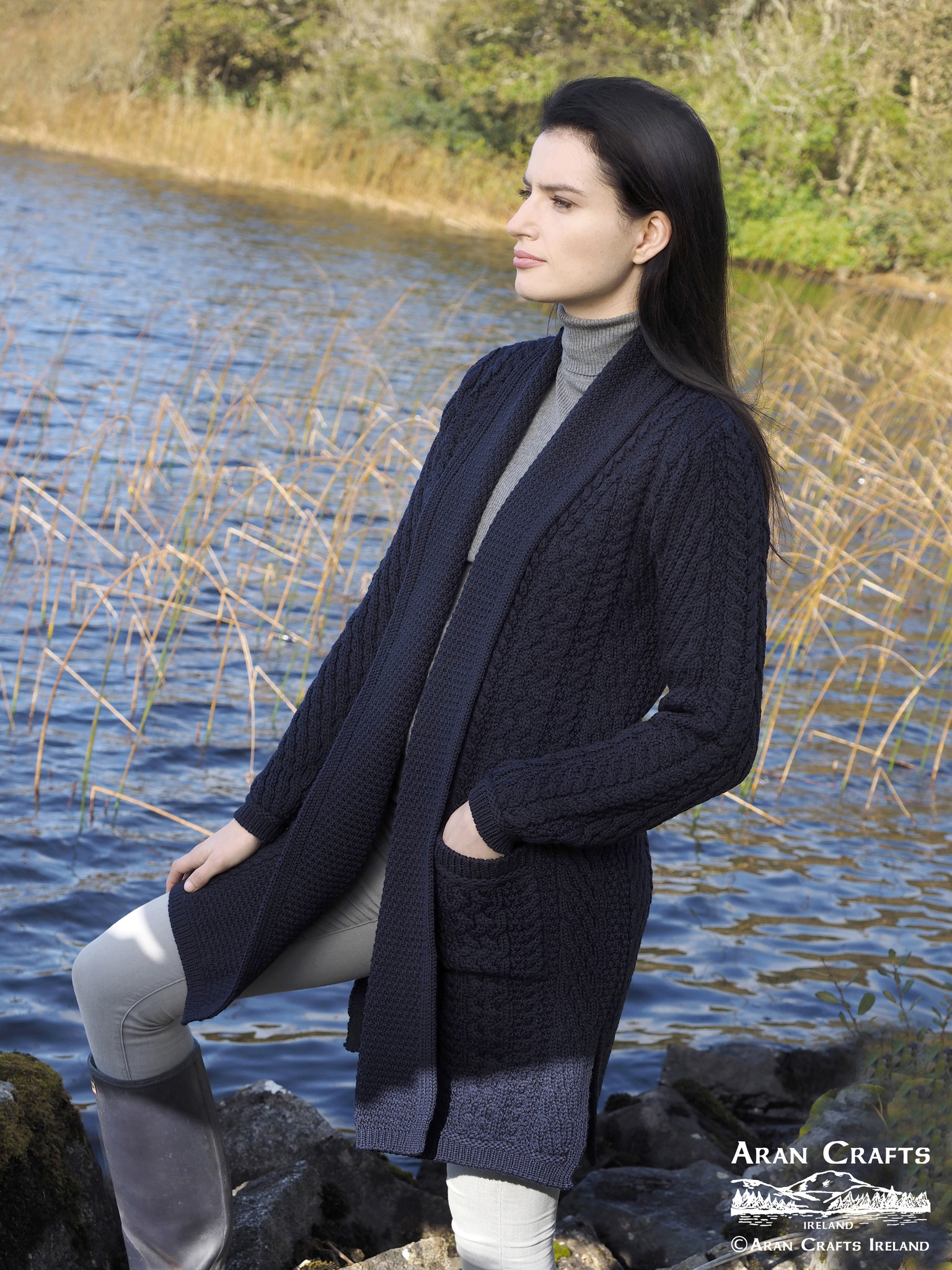 aran craft Iers wollen lang vest SH4788